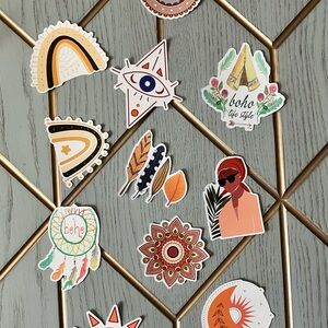 Boho Style Sticker Set - Multicolor